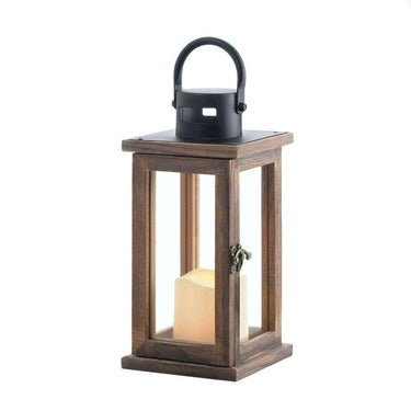 Lodge Wooden LED Candle Lantern - The Fox Decor